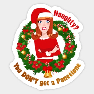 Miss Coco Peru Xmas Cartoon - Naughty Sticker